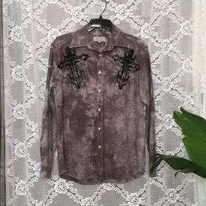 Eighty Eight Men's Button Up Long Sleeve Size S